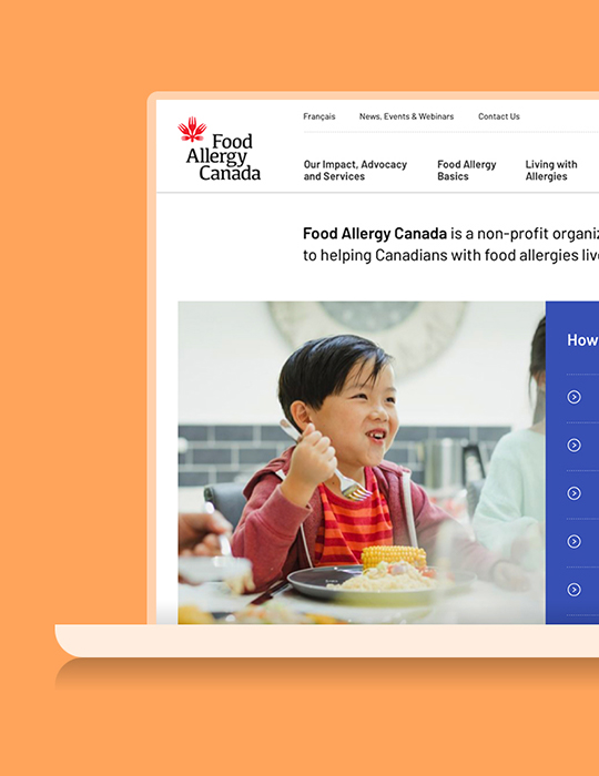 Food Allergy Canada Website Design