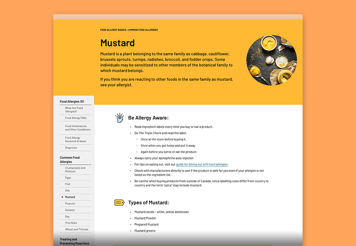 Mustard page