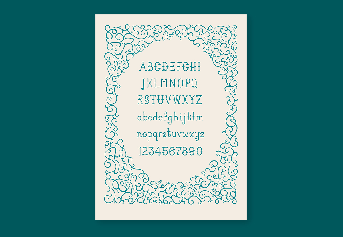 Fruitcake typeface application poster